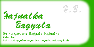 hajnalka bagyula business card